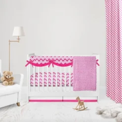 Bacati - Mix N Match Chevron/Dots Long Crib Rail Guard Cover Pink -Love To Dream Baby Shop GUEST fb37c193 47bd 4284 8f49 1d268c0afec8