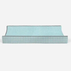 Bacati - Herringbone Quilted Muslin Changing Pad Cover Aqua -Love To Dream Baby Shop GUEST fc939b82 aa1f 4959 96f6 1abc5a5b3ad0