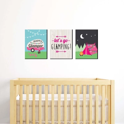 Big Dot Of Happiness Let's Go Glamping - Nursery Wall Art, Kids Room Decor & Camping Home Decorations - Gift Ideas -7.5 X 10 Inches - Set Of 3 Prints 3 Big Dot Of Happiness Let's Go Glamping - Nursery Wall Art, Kids Room Decor & Camping Home Decorations - Gift Ideas -7.5 X 10 Inches - Set Of 3 Prints