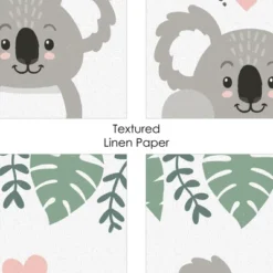 Big Dot Of Happiness Koala Cutie - Unframed Bear Nursery Wall Art And Kids Room Decor Linen Paper Wall Art - Set Of 4 - Artisms - 8 X 10 Inches -Love To Dream Baby Shop GUEST fef8b684 e91f 4956 93e4 100dcbadf157