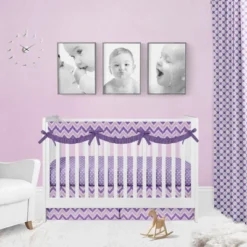 Bacati - Mix N Match Chevron/Dots Crib Rail Guard Set Of 2 Covers Purple -Love To Dream Baby Shop GUEST ff084ae7 cf68 42d5 a9c4 86e6ba43e0db