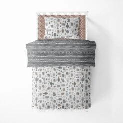 Bacati - Owls In The Woods Beige/Gray 4 Pc Toddler Bedding Set -Love To Dream Baby Shop GUEST ff9315ce 4dcb 43f0 9f8e c676a188150c